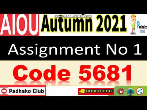 ⏩ AIOU Code 5681 Solved Assignment No.1 Autumn 2021 ||  Level: MA History
