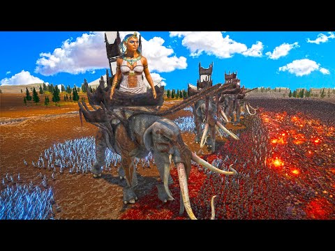 Mumakil cleopatra & Jedi forces vs. 3 million horse knight, Spartan & Footman !! UEBS 2