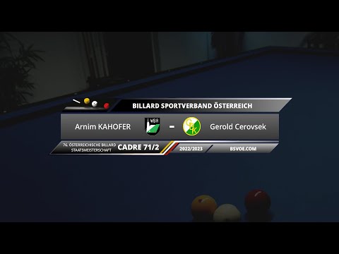 ÖSTM Cadre 71/2 2022/23 - Runde 6 - Arnim Kahofer gg. Gerold Cerovsek