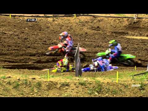 Jeremy Seewer & Benoit Paturel crash MXGP of France 2015 - motocross