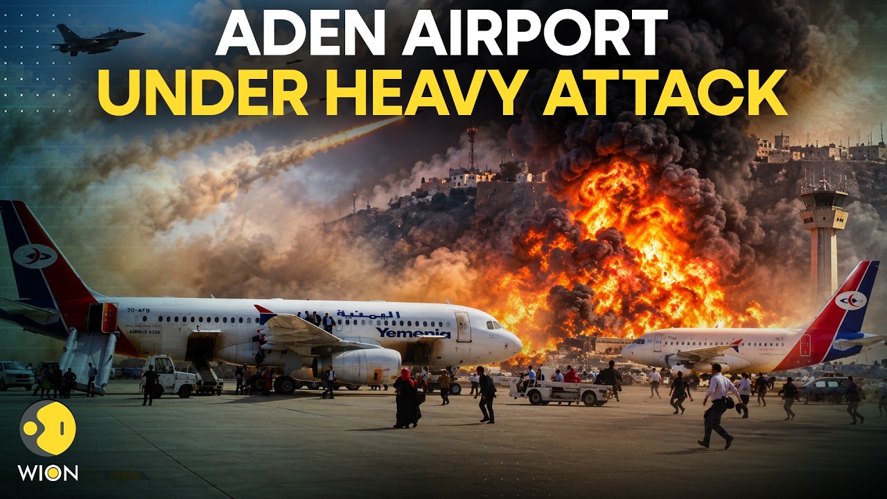 Houthis Attack Yemen LIVE | Aden Airport Under FIRE: Houthi Missiles Land Near Runway | WION Live