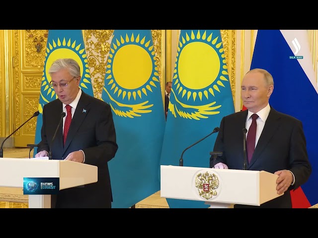 Қосим-Жўмарт Тўқаев ва Владимир Путин Минтақалараро ҳамкорлик форумида қатнашди