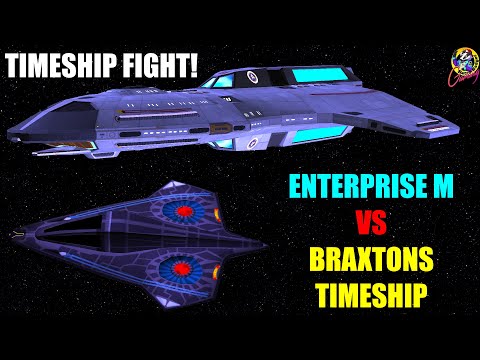USS Enterprise M VS Timeship Aeon TIMESHIP BATTLE - Both Ways - Star Trek Starship Battles