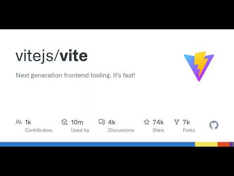 GitHub - vitejs/vite: Next generation frontend tooling. It's fast!