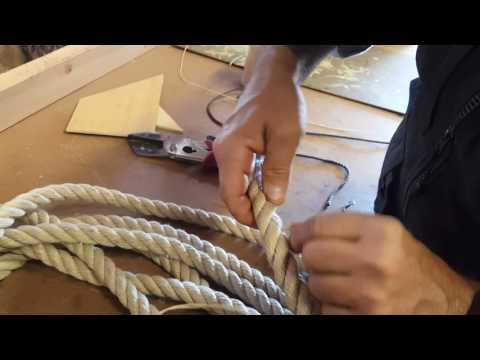 How to put a double whipping on without a palm