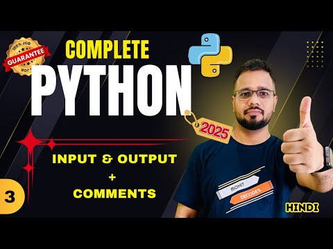 Python Tutorial In Hindi 3 Basic Input Output