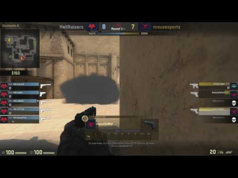 mousesports loWel 4 Second Glock Ace vs Hellraisers Mirage [ ESL PRO LEAGUE ]