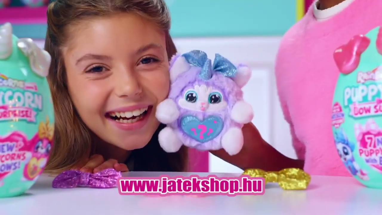 Rainbocorns: Pocket Kittycorn meglepetés cica plüssfigura többféle változatban 1db videó