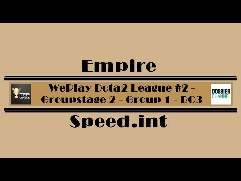 Empire vs Speed.int - Game 3 - WePlay Dota2 League #2 - Thai Caster