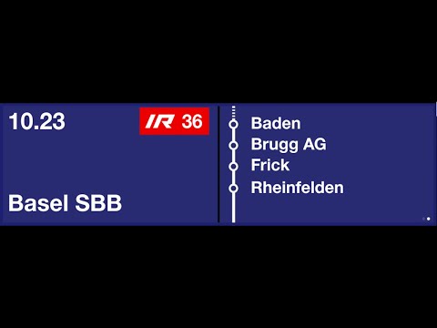 SBB Ansage - Einfahrt des IR36 nach Basel SBB in Dietikon