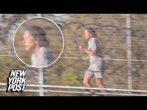 Back on the run! Ghislaine Maxwell seen laughing, jogging on prison track | New York Post