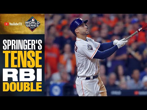 Astros' George Springer gets RBI double, makes game close after Nationals' Adam Eaton JUST misses