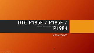 dtc p0185 - жылдам жою