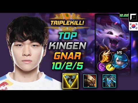 Kingen Top Gnar Build Trinity Force Fleet Footwork - Gnar Top vs Gwen - LOL KR 12.22
