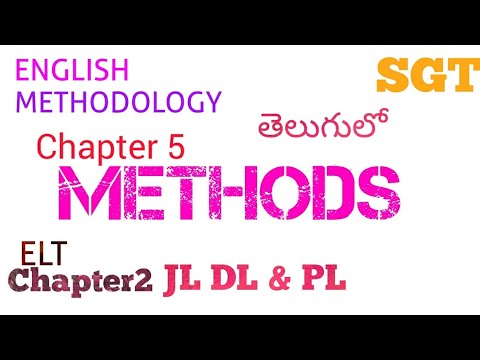 SGT English Methodology in Telugu 005 I Methods I JL PL DL Video
