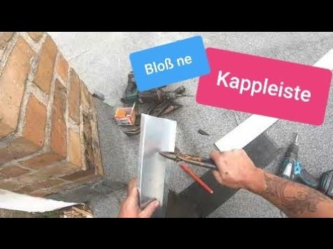 Kappleiste bei Abdichtung an Schornstein anbringen