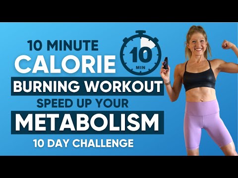10 minute Calorie Burning Workout | Speed Up Your Metabolism (10 day challenge!)
