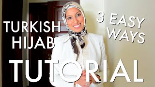 Beautiful Turkish Hijab Style 3 Ways Tutorial - Ha