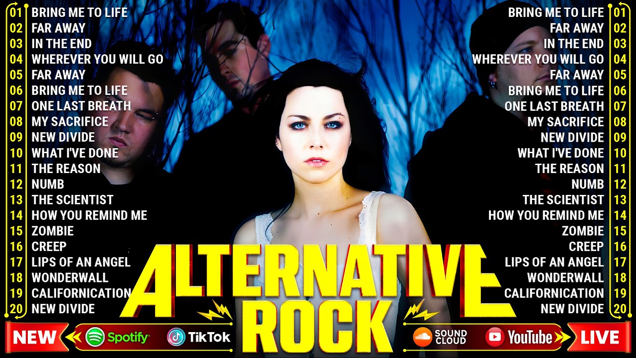 Alternative Rock Greatest Hits 🔥Evanescence, Green Day, Linkin Park, Coldplay, Red Hot Chili Peppers