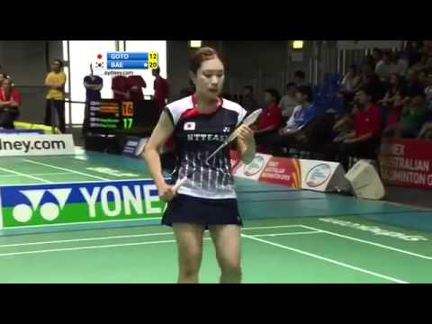 2012 Yonex Australian Badminton Open WSSF Bae Youn Joo vs Ai Goto   YouTube