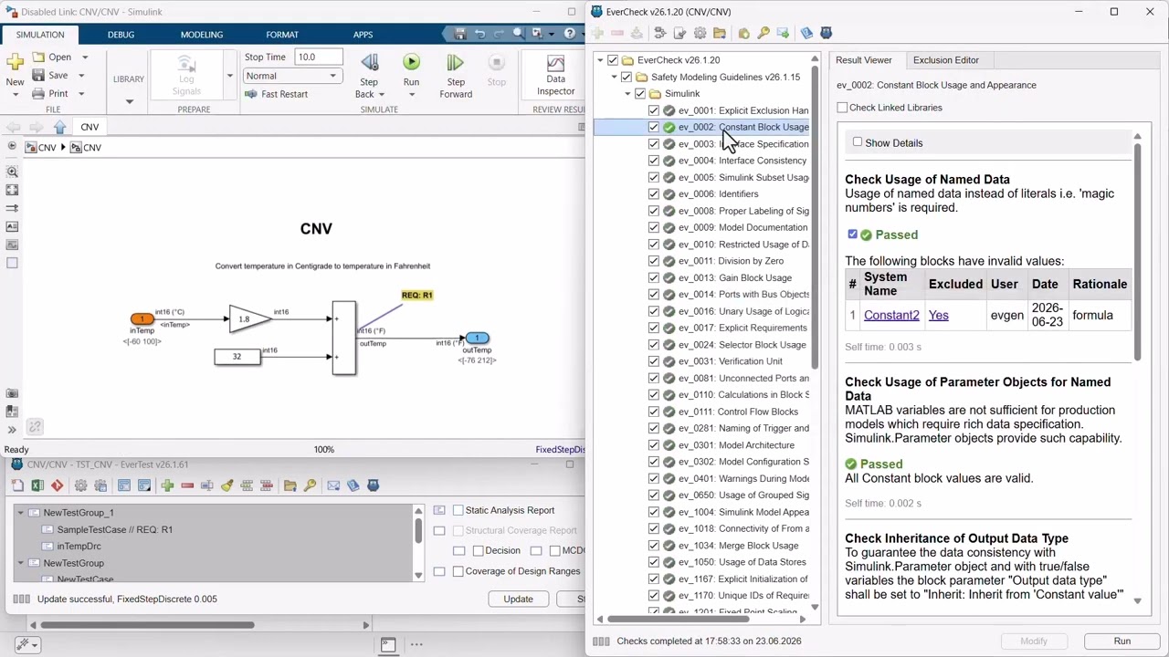 Exclusion handling tracked by System ID in EverCheck