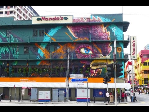 Arte de rua em Kuala Lumpur - Jalan Pudu