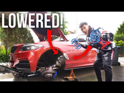 LOWERING SPRINGS INSTALL ON MY BMW!