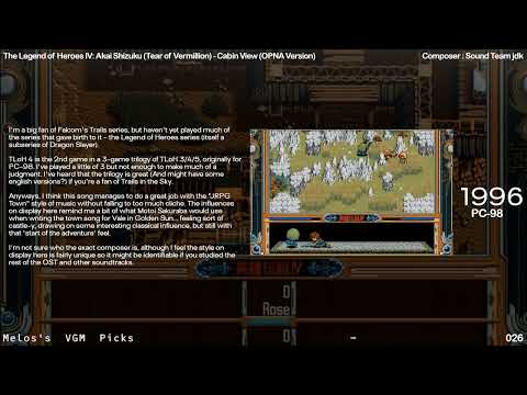melos's vgm picks 026 - The Legend of Heroes IV - Cabin View (OPNA) (1996, PC-98)