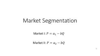 Market Segmentation: General Solution with Constant Marginal Cost