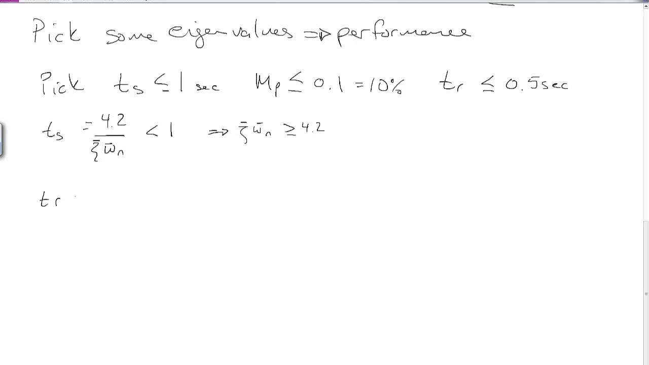 7.7 Full State Feedback Design Example