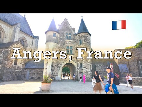 Angers, France - A walk in Angers, France - Angers 4K HDR UHD