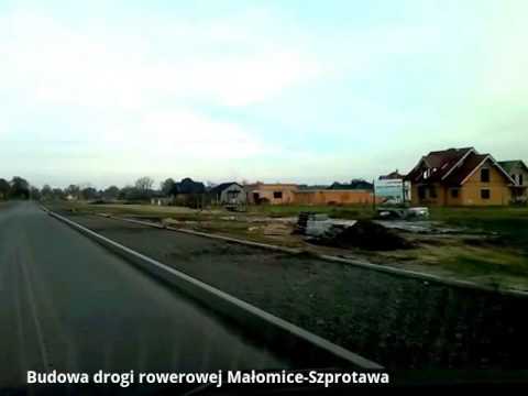 Szprotawa-Budowa drogi rowerowej Małomice-Szprotawa 4.11.2016r.