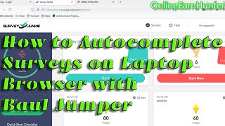 How To Complete Surveys on Laptop Browser in 1click!