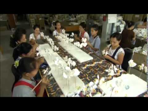 Part of a video titled How It's Made - Artificial Flowers - YouTube