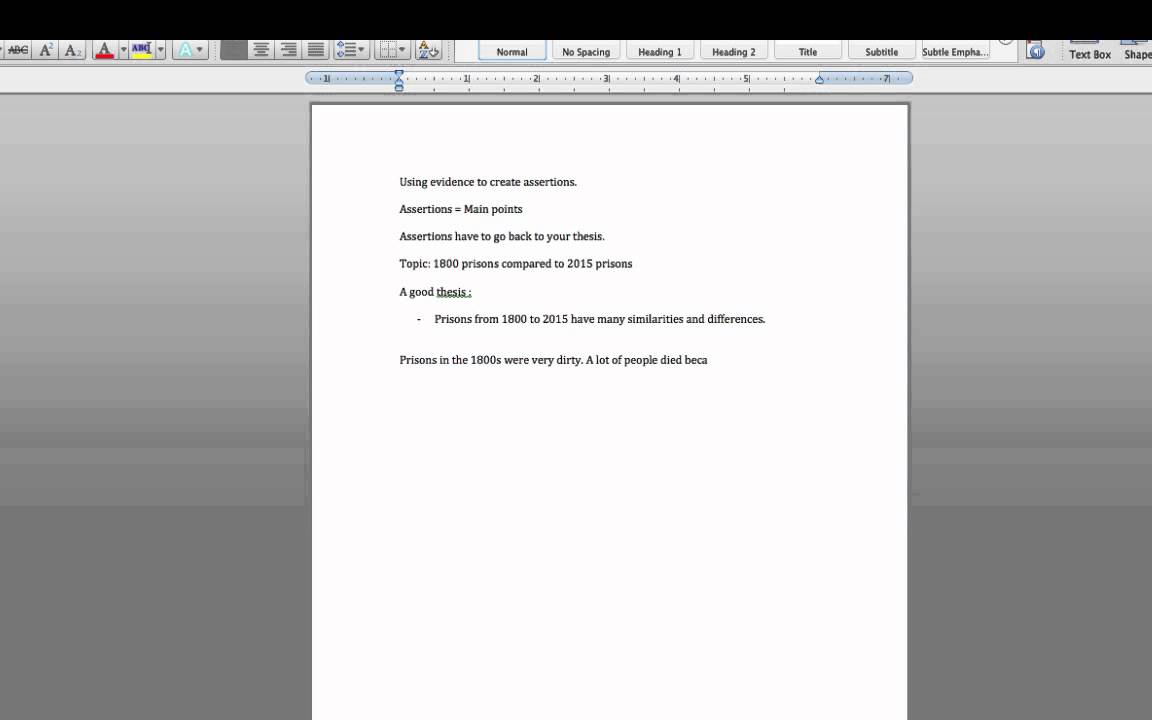 Assertions from Evidence