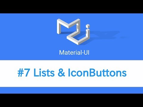 Learn React Material UI 7 Lists IconButtons