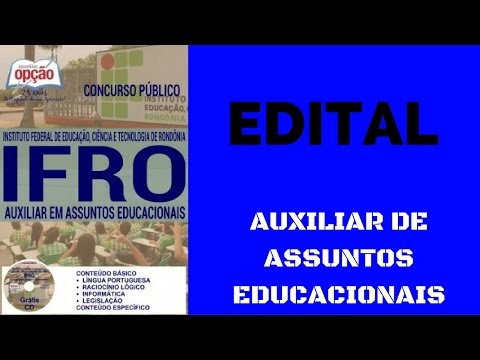 Apostila Concurso IFRO 2016 - Auxiliar de Assuntos Educacionais