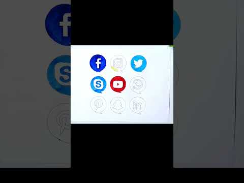 Social Media Apps Drawing 😍🤩 #shorts #ytshorts