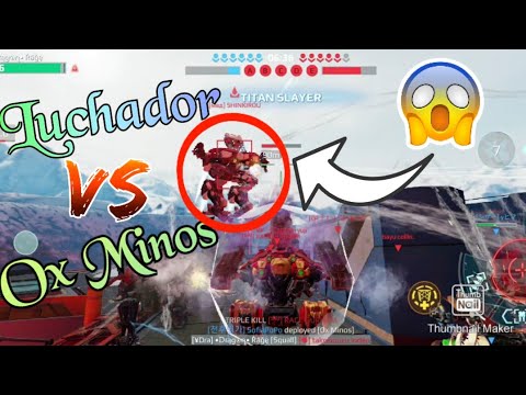 War Robots Ox Minos VS Luchador !! Duo VS Duo Gameplay || Beacon Rush