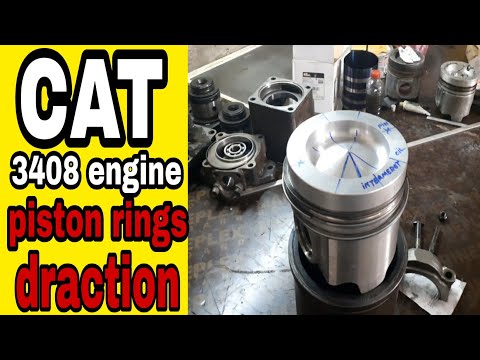 How to Install piston rings draction CAT 3408 engine
