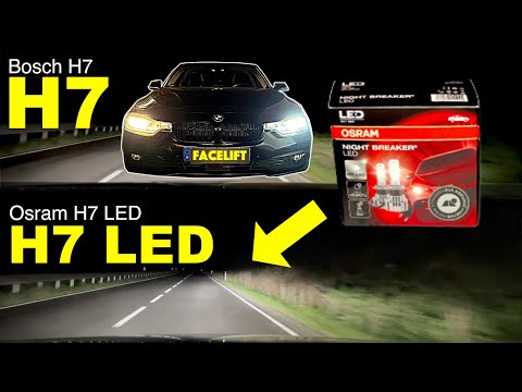 H7 LED Osram Night Breaker im BMW 3er Touring F31/F30 - Test und Vergleich vs. Bosch H7 - deutsch