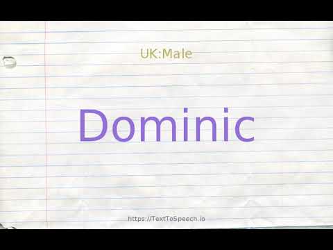 How to pronounce dominic