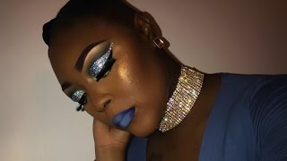 I Got The BLUE Madness Glitter Cut Crease | Briana Marie