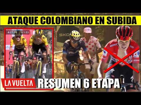 RESUMEN 6 ETAPA VUELTA a ESPAÑA 2023 ATAQUE COLOMBIANO JUMBO APLASTA A REMCO #vueltaespaña