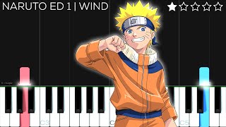 Naruto Ending Theme - Wind - Akeboshi | EASY Piano Tutorial