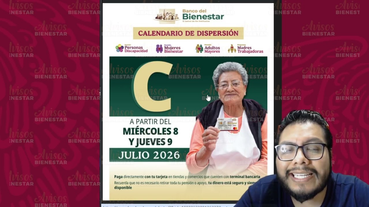¡A QUIEN LE TOCA EL PAGO! de programas y pensiones del bienestar, hoy 8 y 9 de julio adultos mayores
