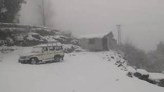 preview picture of video 'Heavy Snowfall In Dhanaulti | January 2019 | Silver Dew Resorts, Dhanaulti'