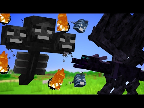 WHO WOULD WIN: DRAGON VS WITHER (Minecraft)