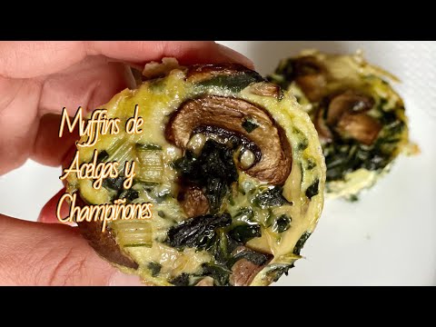MUFFINS DE ACELGAS Y CHAMPIÑONES