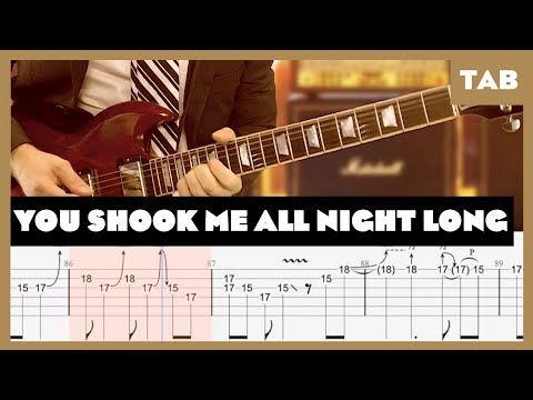 AC/DC - You Shook Me All Night Long - Guitar Tab | Lesson | Cover | Tutorial
